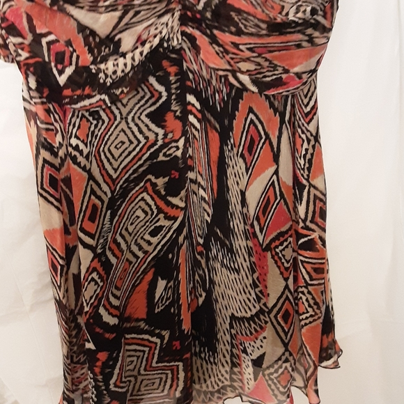 NWT 20W Nine West Silk Chiffon Tribal Print Skirt - Picture 2 of 4